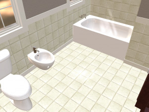 furnished suburban house 3D 모델