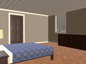 furnished suburban house 3D 모델