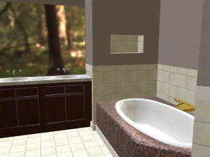 furnished suburban house 3D Model