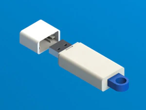 Chiavetta USB con coperchio Modello di stampa 3D
