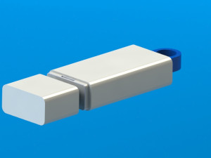 Flash drive with cover 3D 打印模型