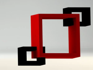 Современная полка 3D Модель