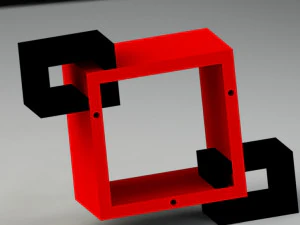 Modern shelf 3D Model