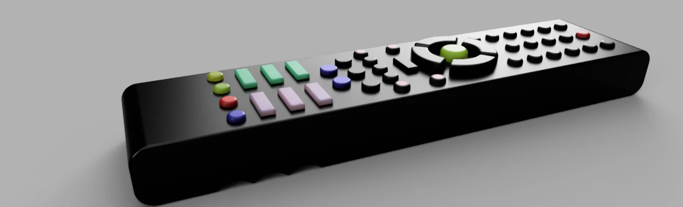 Remote TV control 3D Print Model .c4d .max .obj .3ds .fbx .stl .blend 