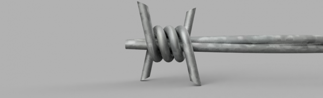 Barbed wire 3D Baskı Modeli .c4d .max .obj .3ds .fbx .stl .blend 