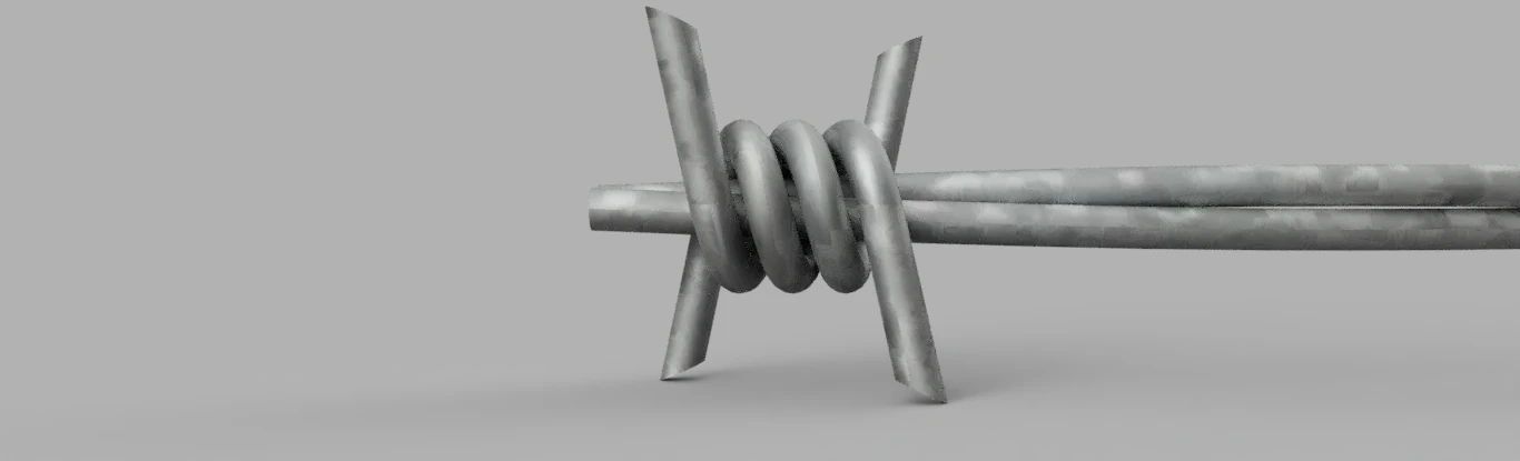 Barbed wire 3D Print Model .c4d .max .obj .3ds .fbx .stl .blend 