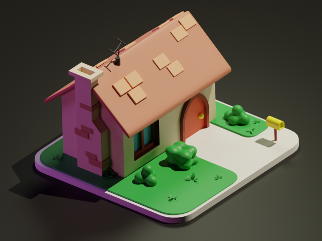 house Modèle 3D .c4d .max .obj .3ds .fbx .stl .blend 