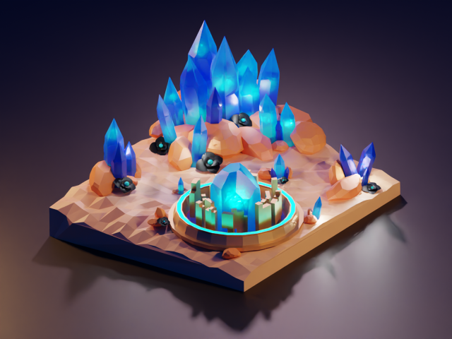 island 3D Model .c4d .max .obj .3ds .fbx .stl .blend 