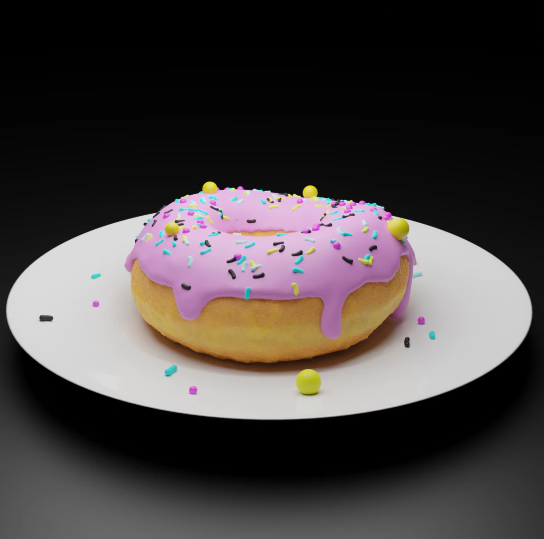 donut 3D Model .c4d .max .obj .3ds .fbx .stl .blend 