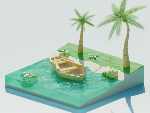 beach 3D Model