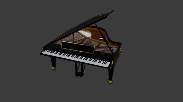 piano yamaha Modelo 3D .c4d .max .obj .3ds .fbx .stl .blend 