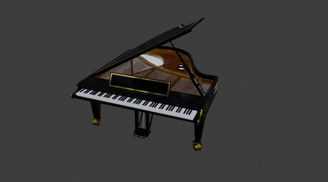 pianoforte yamaha Modello 3D .c4d .max .obj .3ds .fbx .stl .blend