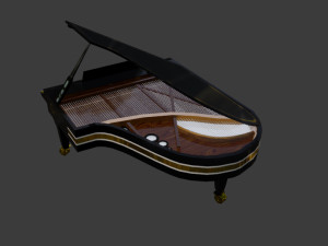 piano yamaha Modelo 3D