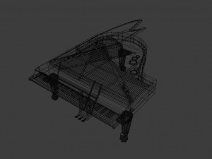 piano yamaha Modelo 3D