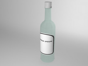 glass bottle 3D मॉडल