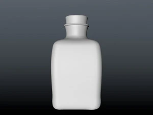 square glass bottle 3D Model