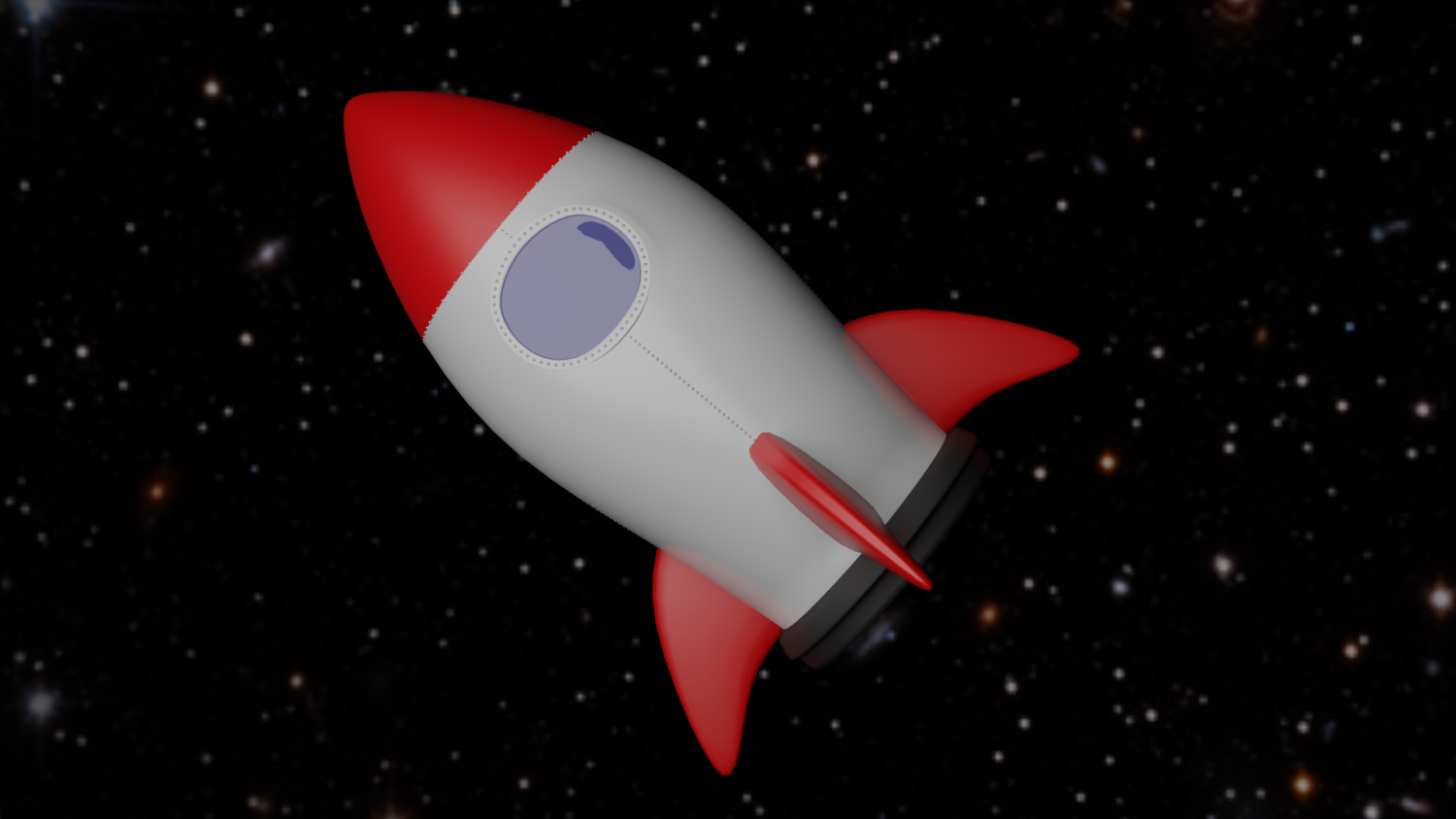 rocket ship modeling in blender 2.8 