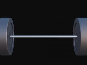 barbells weights - stylized Model 3D