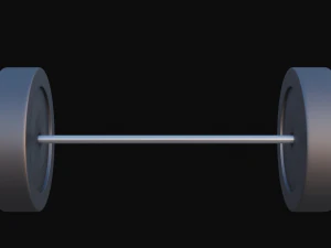 barbells weights - stylized 3D Model