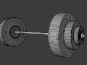 barbells weights - stylized Model 3D