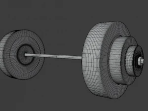 barbells weights - stylized 3D Model