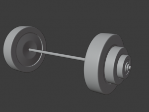 barbells weights - stylized Model 3D