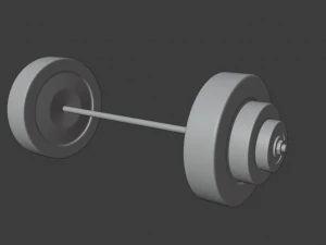 barbells weights - stylized 3D Model