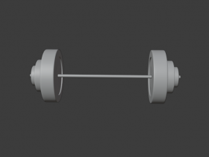 barbells weights - stylized Model 3D