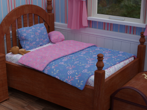 kids bedroom - cartoon style 3D 모델