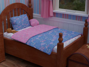 kids bedroom - cartoon style 3D Model