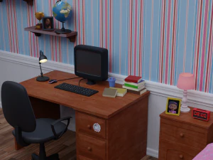 kids bedroom - cartoon style 3D Model