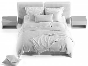 king bed 3D मॉडल