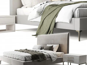 cama tapizada andes deco Modelo 3D