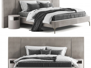 west elm andes wide bed 3D Model