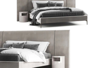 west elm andes wide bed 3D Model