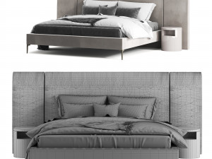 west elm andes wide bed 3Dモデル