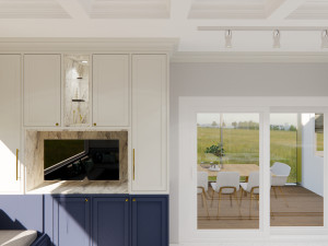 country model navy blue kitchen design - sketchup Modelo 3D