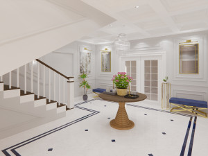 modern villa entrance design - sketchup Modelo 3D