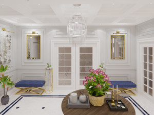 modern villa entrance design - sketchup Modelo 3D
