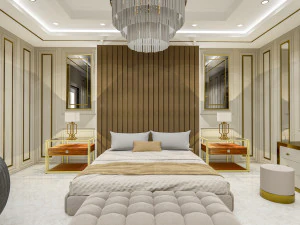 design moderno della camera da letto - schizzo Modello 3D