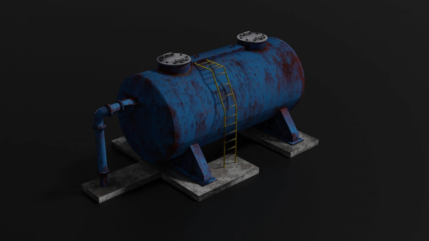 oil tank 3D Model .c4d .max .obj .3ds .fbx .stl .blend 