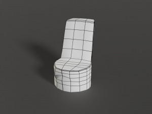 stone chair 3D मॉडल