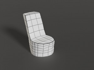 stone chair 3D मॉडल