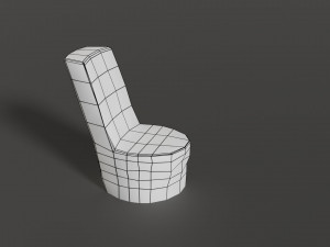 stone chair 3D मॉडल