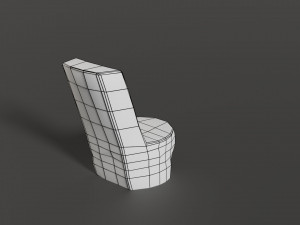 stone chair 3D मॉडल