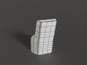 stone chair 3D मॉडल