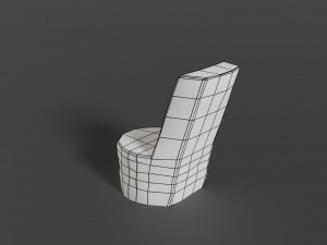 stone chair 3D मॉडल
