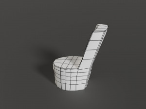stone chair 3D मॉडल