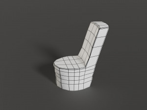 stone chair 3D मॉडल