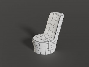 stone chair 3D मॉडल